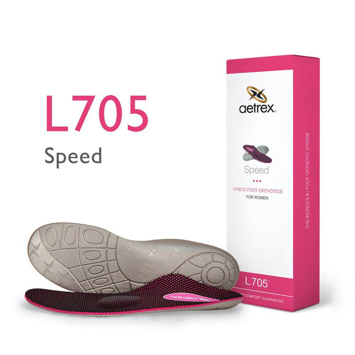 L705 Plantillas Speed Running para mujer con soporte metatarsal