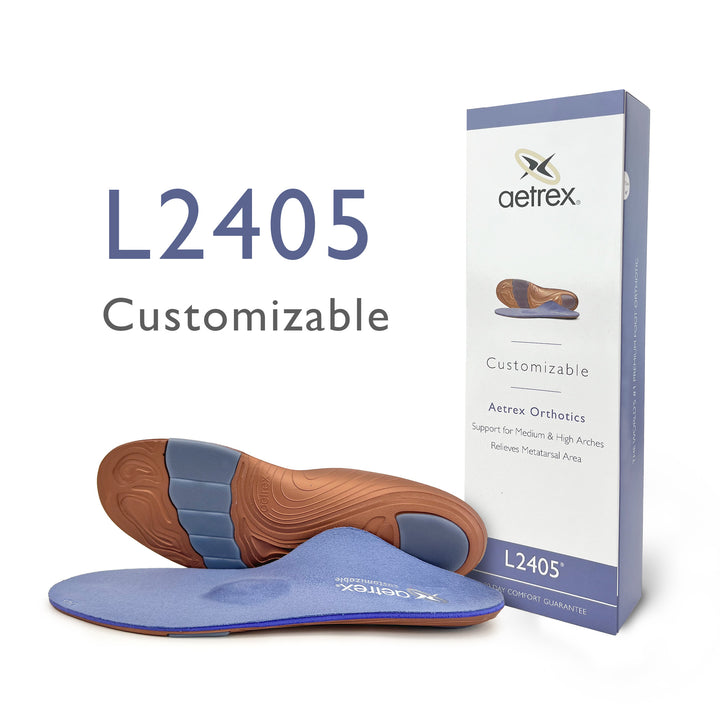 L2405 Plantilla personalizables para hombre con soporte metatarsal